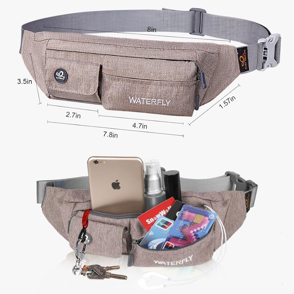 WATERFLY Fanny Pack slim belt bag (lot of 2) - Picture 3 of 6